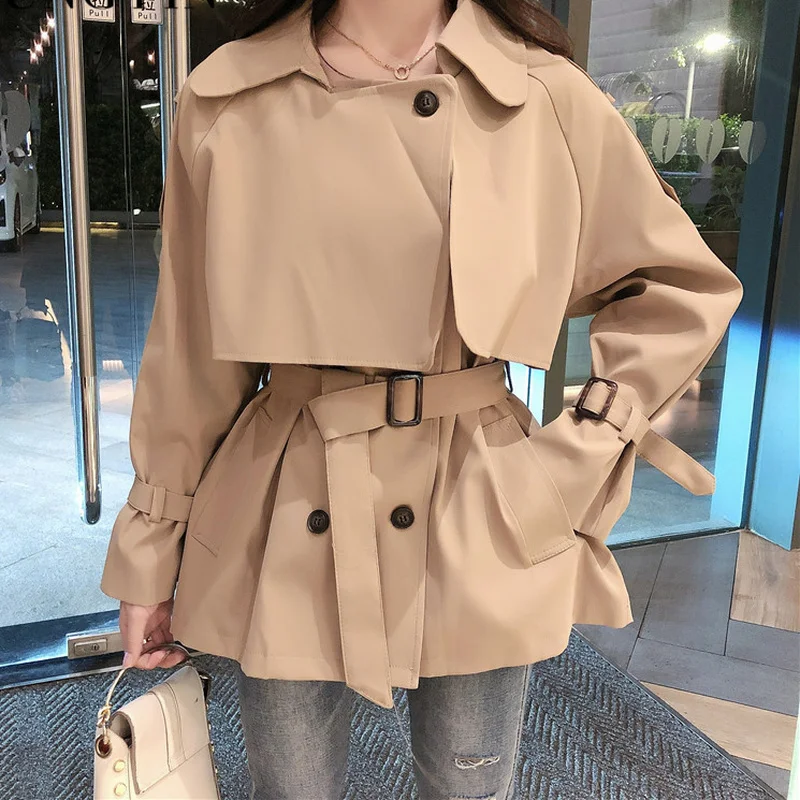 Elegant Trench Coat Women New Fashion Pockets Sashes Long Outwear Female Spring Autumn Jacket Slim Double Breasted Trench Khaki
Elegant Trench Coat Women New Fashion Pockets Sashes Long Outwear Female Spring Autumn Jacket Slim Double Breasted Trench Khaki