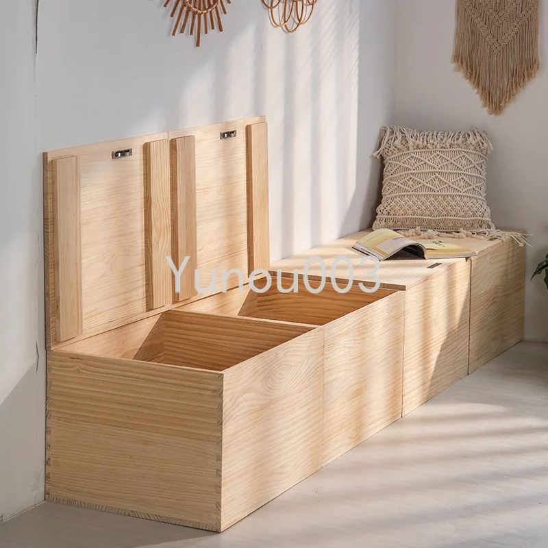 

Tatami Wood Storage Box, Multi-functional Solid Wood Splicing Bed, Can Sit on The Bay Window, Floor Bed, Storage Box