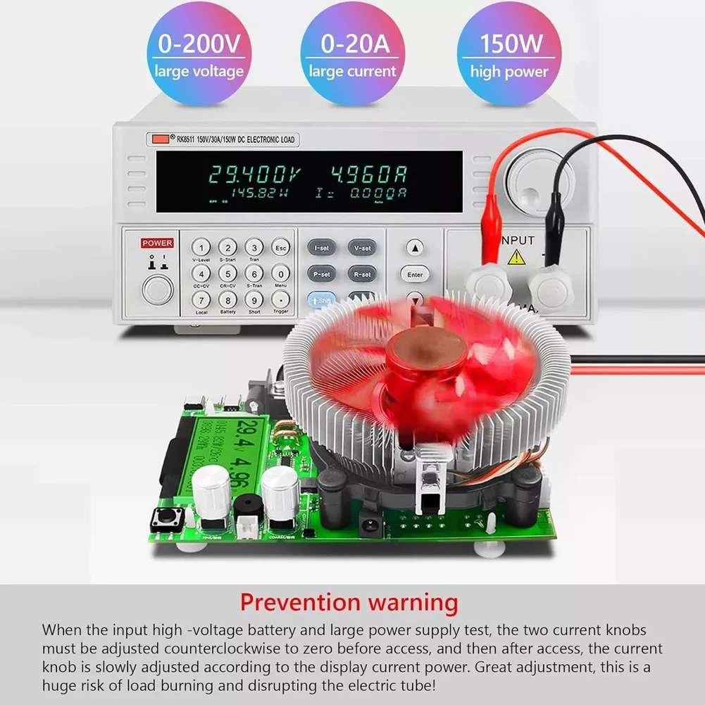 150W 200V Adjustable Electronic Load Tester USB Constant Current Battery Module Mobile Power Supply Tester Test Line Aging Disch
150W 200V Adjustable Electronic Load Tester USB Constant Current Battery Module Mobile Power Supply Tester Test Line Aging Disch
