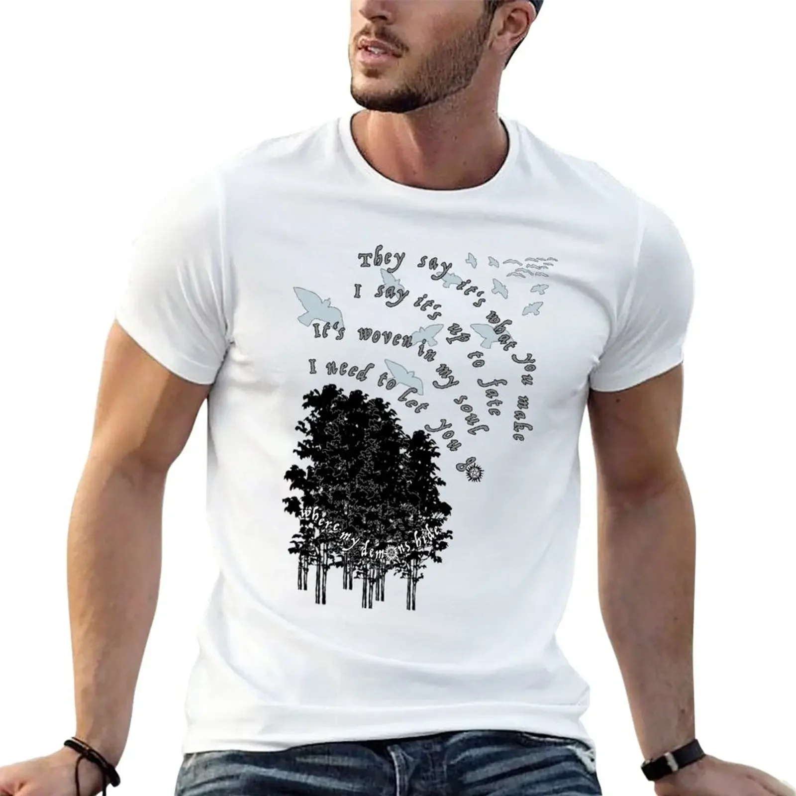Where My Demons Hide T-Shirt Aesthetic clothing new edition anime clothes t shirts for men cotton
Where My Demons Hide T-Shirt Aesthetic clothing new edition anime clothes t shirts for men cotton