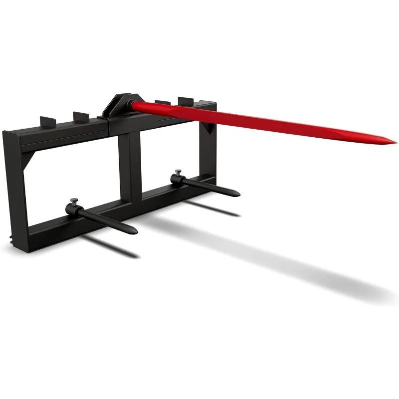 49" Hay Spear Attachment, 3000lbs Capacity Quick Attach with 1pc 49" Hay Spear & 2pcs 17" Stabilizer Spears Spike Fork Tine
49" Hay Spear Attachment, 3000lbs Capacity Quick Attach with 1pc 49" Hay Spear & 2pcs 17" Stabilizer Spears Spike Fork Tine