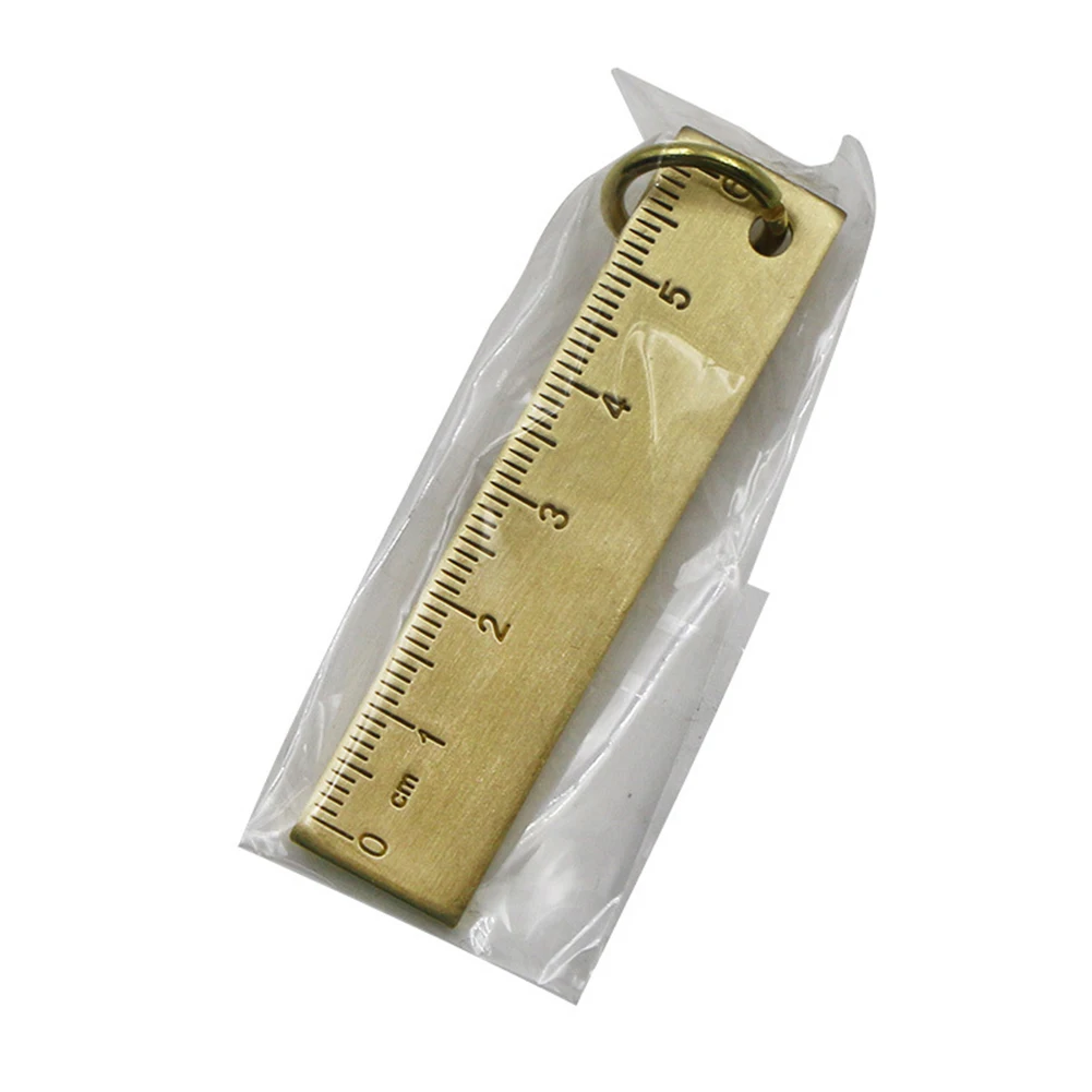 1 Pc Small Brass Ruler 65mm 3mm Thickened Brass Ruler W/ Copper Key Pendant For Metalworking Hand Measuring Manual Tools
1 Pc Small Brass Ruler 65mm 3mm Thickened Brass Ruler W/ Copper Key Pendant For Metalworking Hand Measuring Manual Tools