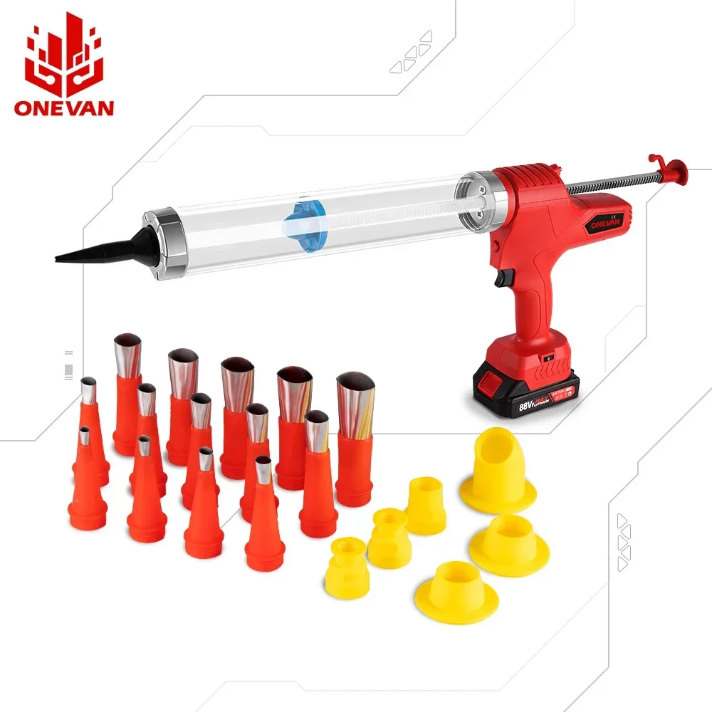 ONEVAN 10000N Electric Caulking Gun 6 Speed Glass Glue Guns Pressure Glue Sewing Seams Sealant Glue Gun For Makita 18v Battery
ONEVAN 10000N Electric Caulking Gun 6 Speed Glass Glue Guns Pressure Glue Sewing Seams Sealant Glue Gun For Makita 18v Battery