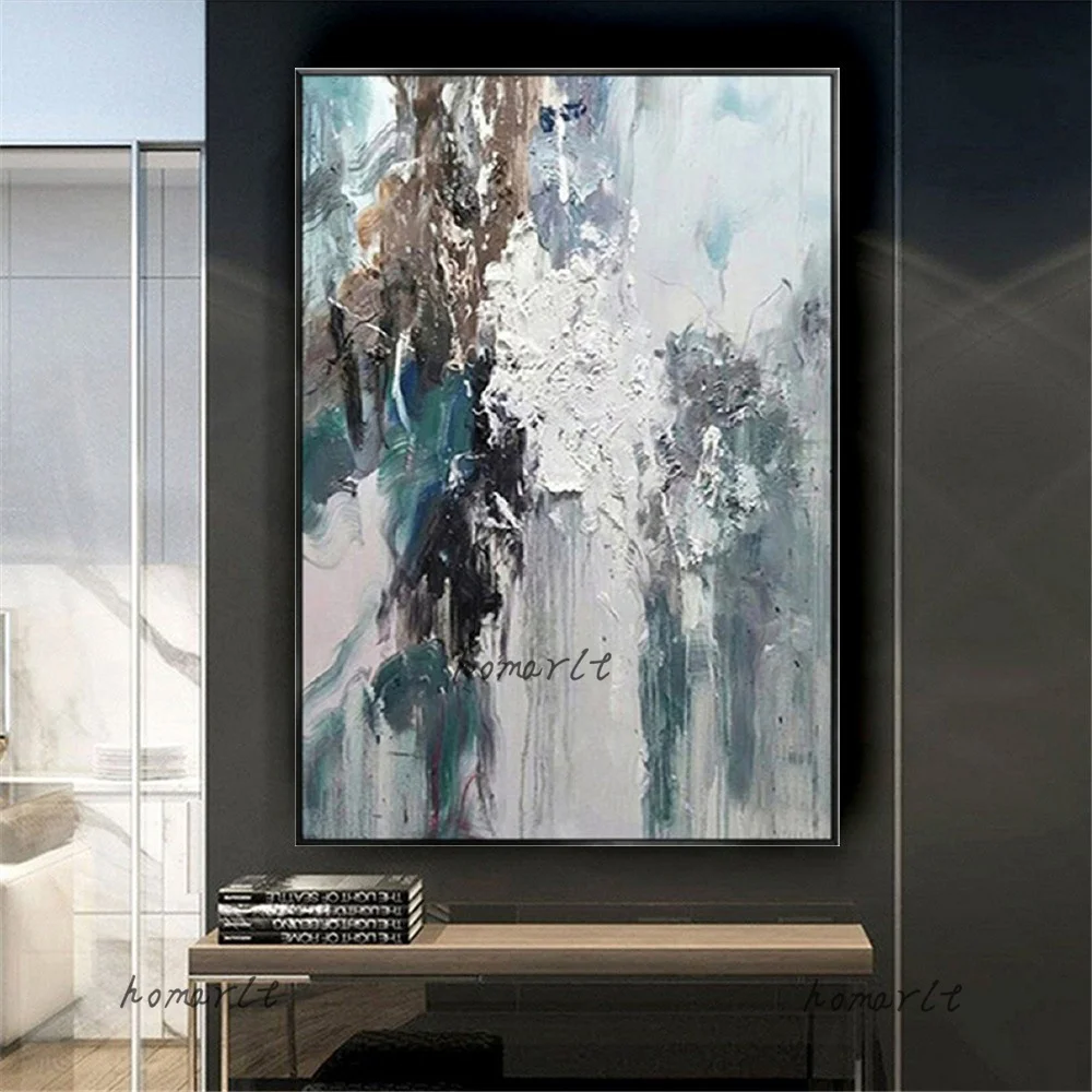 Thick Texture Oil Painting Handmade Blue White Wall Art Pictures Modern Canvas Art Living Room Bedroom Decoration Wall Paintings
Thick Texture Oil Painting Handmade Blue White Wall Art Pictures Modern Canvas Art Living Room Bedroom Decoration Wall Paintings