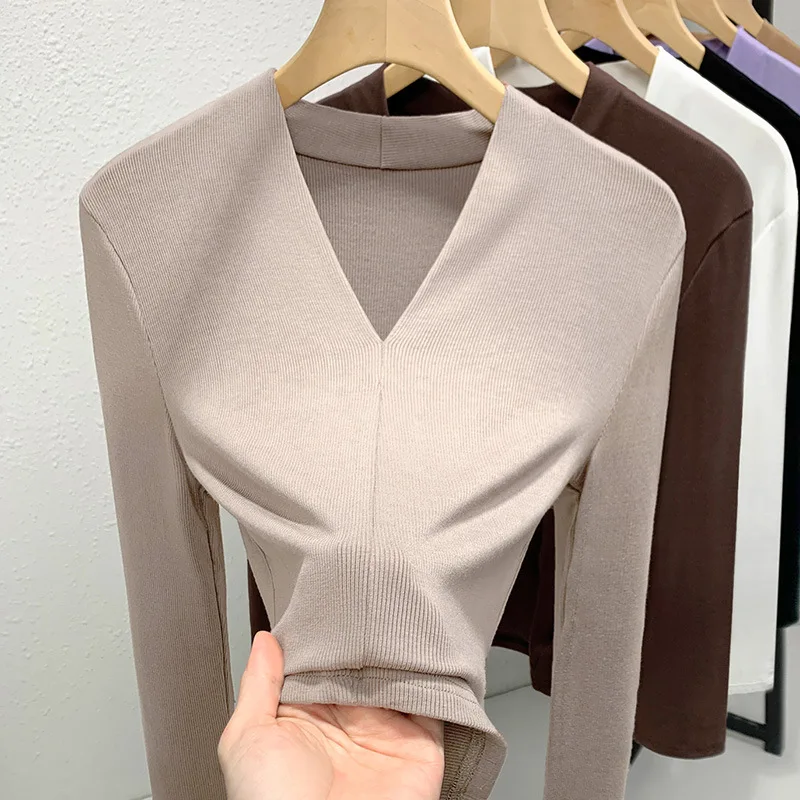 HIgh Quality 2024 Women Tops Winter Autumn Screw Thread Design T- Shirt Female Clothing Sexy Crop Top Clothes Casual Blouse Y2k
HIgh Quality 2024 Women Tops Winter Autumn Screw Thread Design T- Shirt Female Clothing Sexy Crop Top Clothes Casual Blouse Y2k