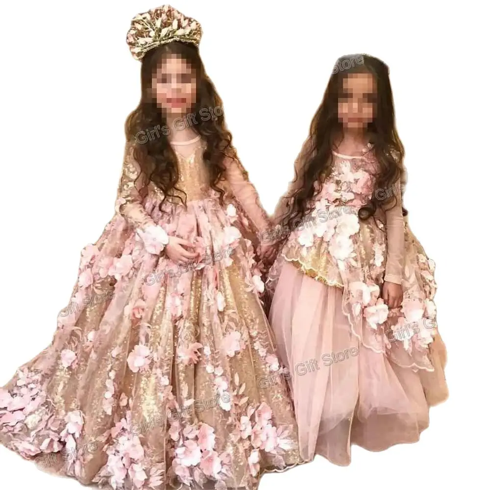 Girls Dress Long Sleeve Baby Clothes Children Kids Clothing 3D Appliques Kids Girl Wedding Evening Gowns Sequin Party Dresses
Girls Dress Long Sleeve Baby Clothes Children Kids Clothing 3D Appliques Kids Girl Wedding Evening Gowns Sequin Party Dresses