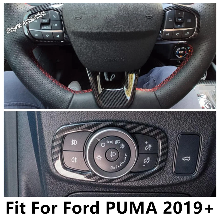 Steering Wheel Frame / Head Light Lamp Switch Button Cover Trim For Ford PUMA 2019 - 2024 ABS Carbon Fiber Accessories Interior
Steering Wheel Frame / Head Light Lamp Switch Button Cover Trim For Ford PUMA 2019 - 2024 ABS Carbon Fiber Accessories Interior