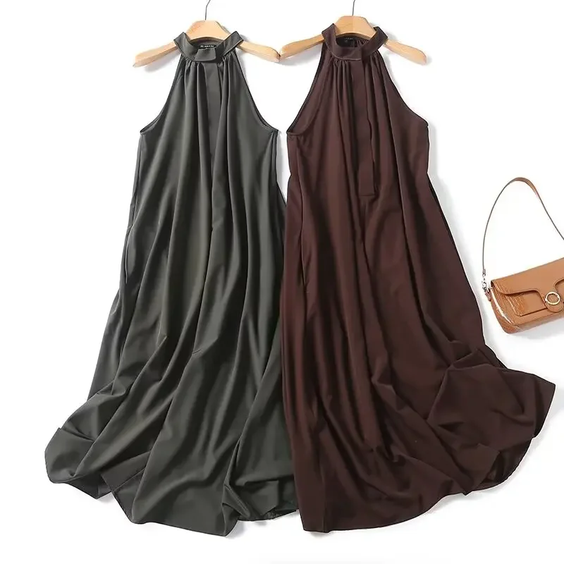 Women's Spring 2024 New Fashion Chic Joker Temperament Sling Long Dress Retro Sleeveless Dress Vestidos Mujer
Women's Spring 2024 New Fashion Chic Joker Temperament Sling Long Dress Retro Sleeveless Dress Vestidos Mujer
