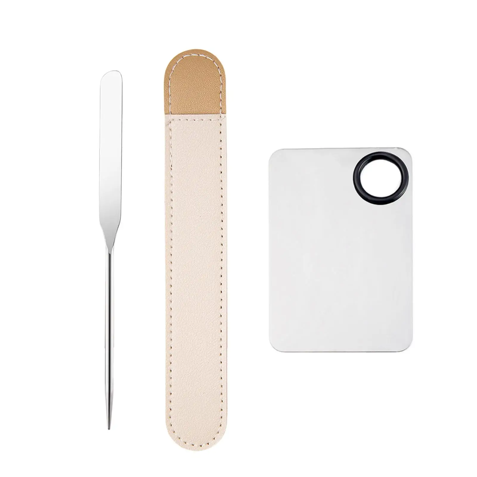 Stainless Steel Cosmetics Mixing Spatula and Makeup Palette Easy to Clean with Storage Bag Nail Art Tool Cosmetic Mixing Bar
Stainless Steel Cosmetics Mixing Spatula and Makeup Palette Easy to Clean with Storage Bag Nail Art Tool Cosmetic Mixing Bar