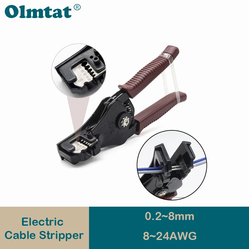 

Плоскогубцы для зачистки электрических кабелей, 0,2 ~ 8 мм, AWG24 ~ 8, Высокоточный Ручной инструмент, устройство для зачистки проводов