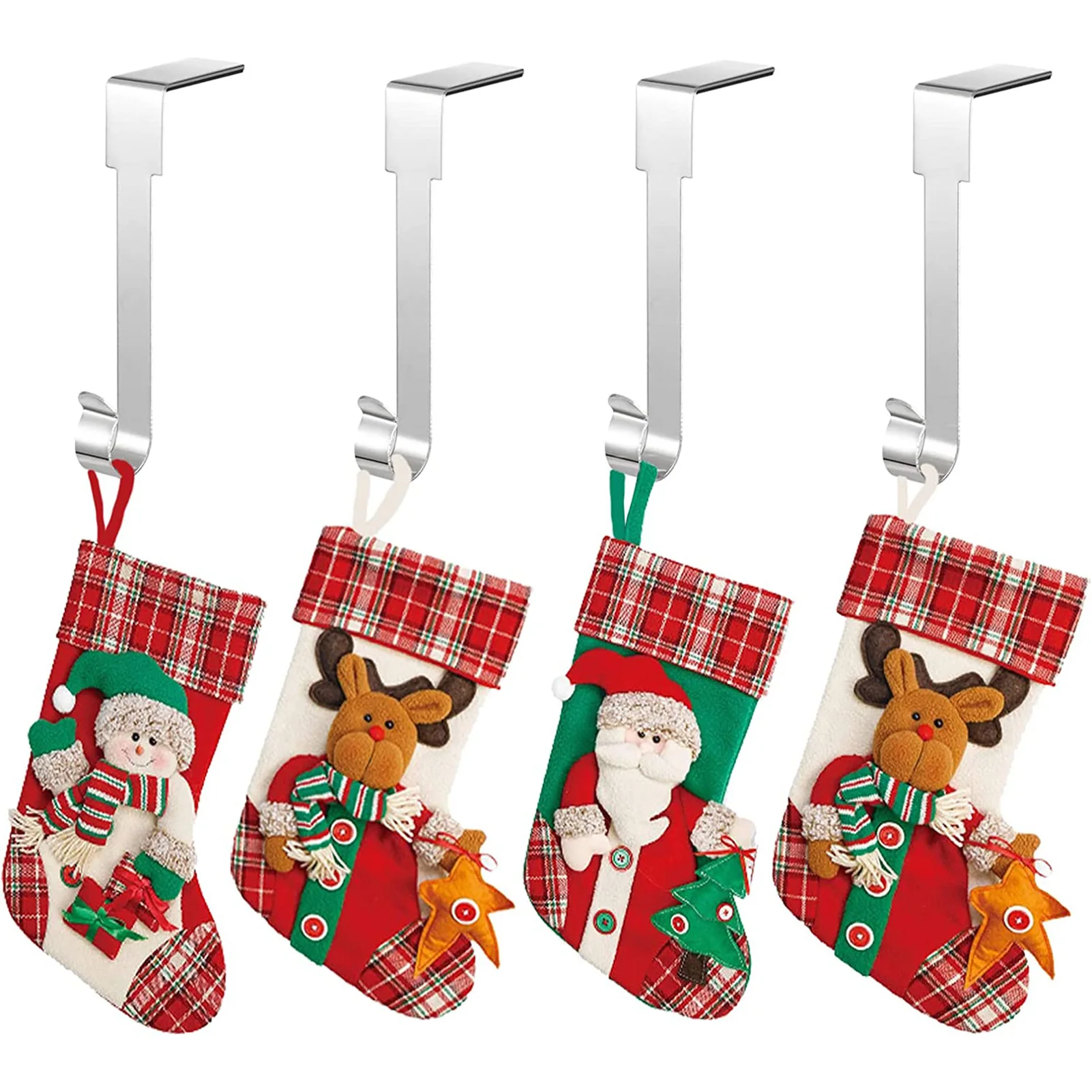 Xmas Mantel Stocking Metal Hooks Solid Structure Space-Saving Christmas Gift for Family Friend
Xmas Mantel Stocking Metal Hooks Solid Structure Space-Saving Christmas Gift for Family Friend