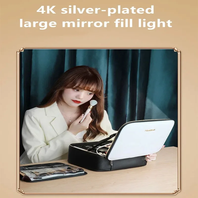 2024 New Smart LED Makeup Bag With Mirror With Compartments Waterproof PU Leather Travel Cosmetic Case For Women
2024 New Smart LED Makeup Bag With Mirror With Compartments Waterproof PU Leather Travel Cosmetic Case For Women