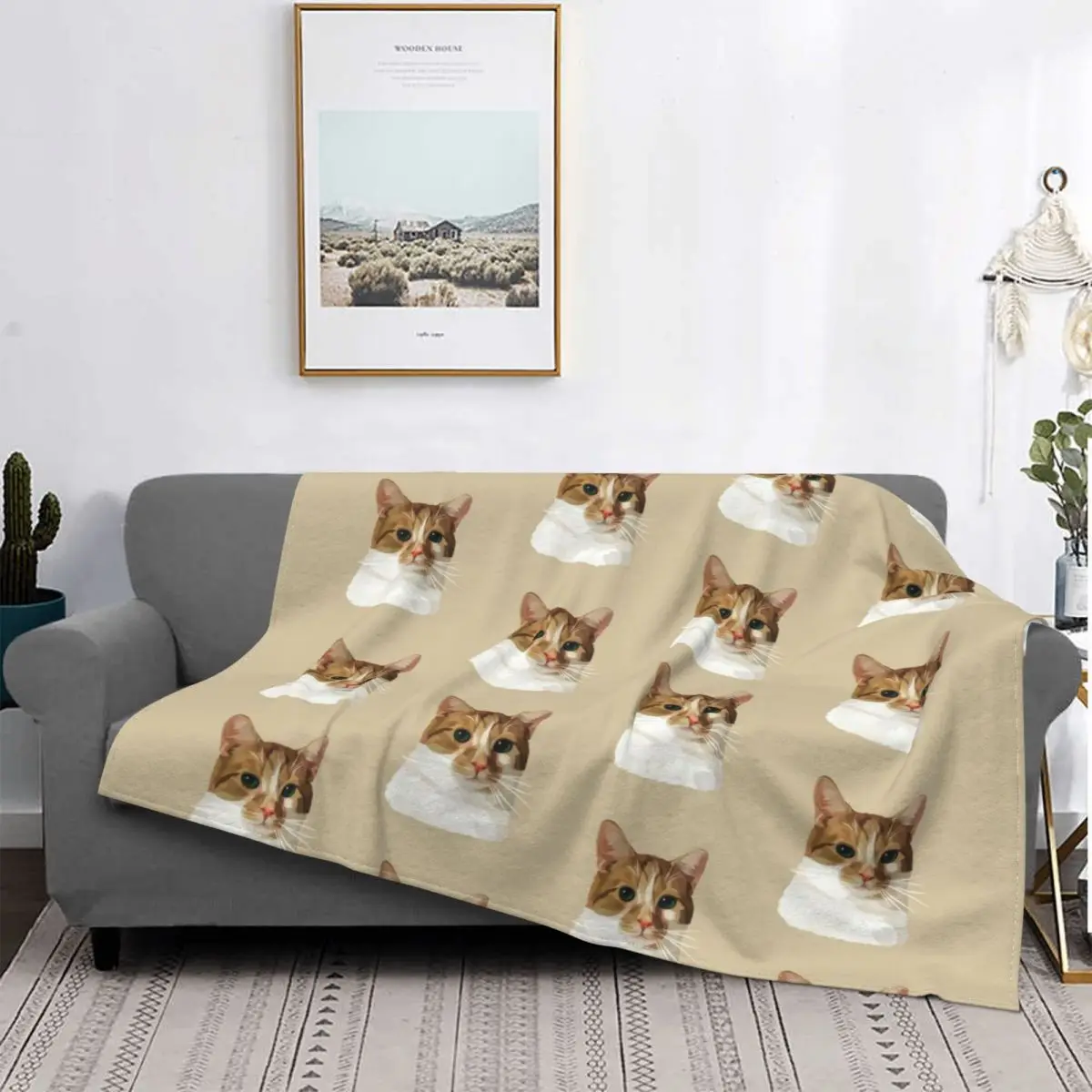Cute Cartoon Bean The Meowing Cat Blanket Flannel Summer Portable Warm Throw Blanket for Sofa Travel Quilt
Cute Cartoon Bean The Meowing Cat Blanket Flannel Summer Portable Warm Throw Blanket for Sofa Travel Quilt