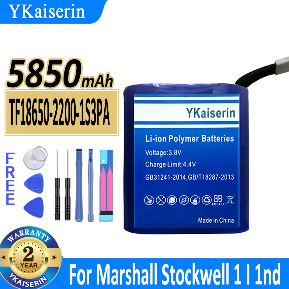 

5850mAh YKaiserin Battery TF18650-2200-1S3PA For Marshall Stockwell 1 I 1nd Stockwell1 Digital Batteries Bateria