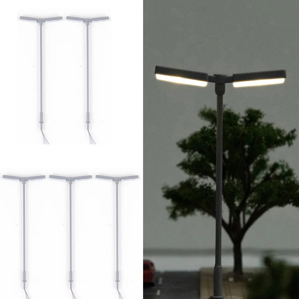 5 Pcs Model Railway Warm White HO Scale Lamps Post 1:87 Street Light Single Head Lamps Model Street Lights Garden Decoration
5 Pcs Model Railway Warm White HO Scale Lamps Post 1:87 Street Light Single Head Lamps Model Street Lights Garden Decoration