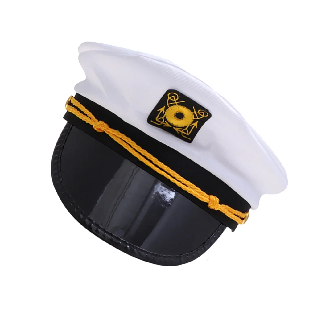 

Hat Captain Sailor Hats Costume Navy Cap Yacht Boat Party Captains Boating Ship Men Accessories Women Sailors Admiral Fancy