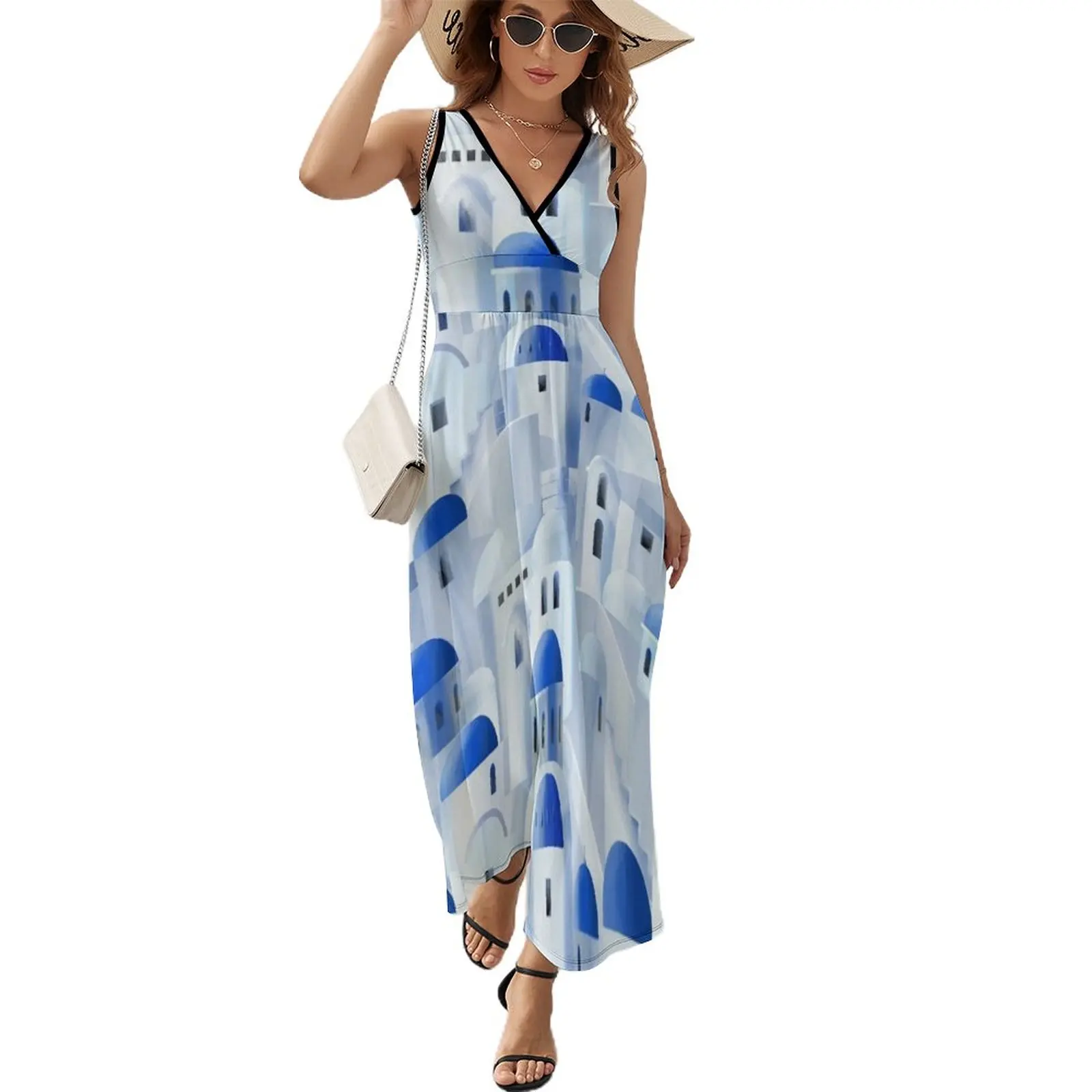 Santorini island in the Greece Sleeveless Dress dress for women summer clothing women summer 2023
Santorini island in the Greece Sleeveless Dress dress for women summer clothing women summer 2023
