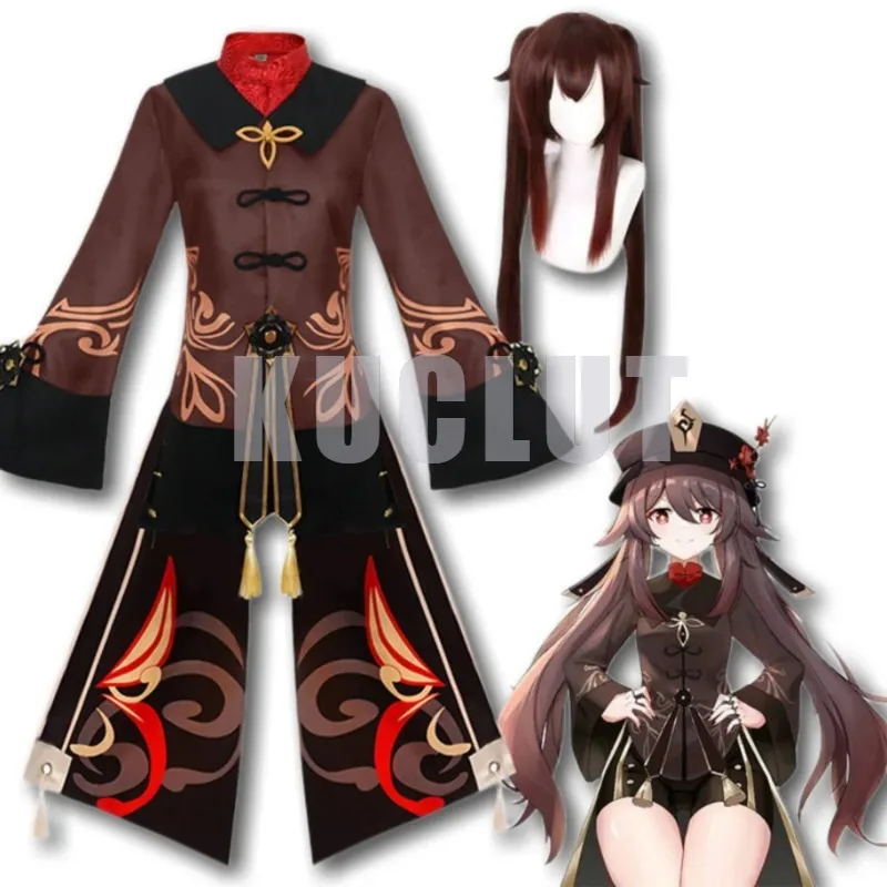 Genshin Impact Hutao Cosplay Costume Uniform Wig Cosplay Anime Game Hu Tao Chinese Style Halloween Costumes for Women
Genshin Impact Hutao Cosplay Costume Uniform Wig Cosplay Anime Game Hu Tao Chinese Style Halloween Costumes for Women