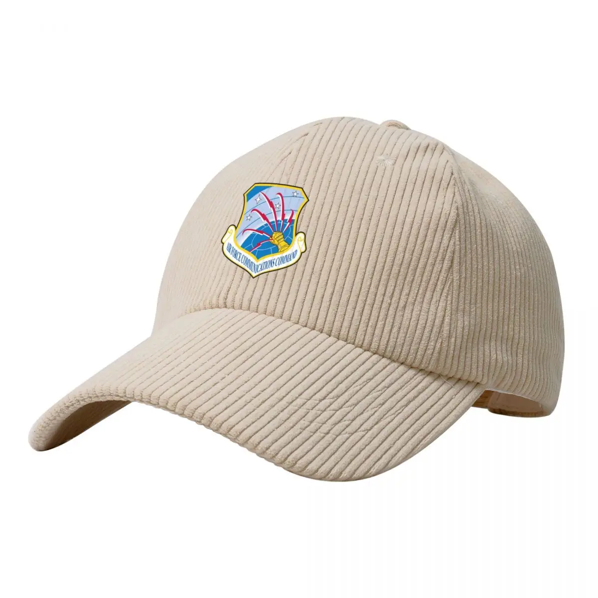 

Вельветовая бейсболка команды ВВС связи, пляжная сумка, шапка с застежкой сзади, Пляжная женская мужская шапка