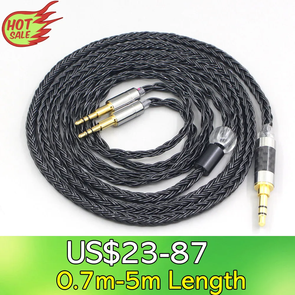 

LN007411 16 Core 7N OCC Black Braided Earphone Cable For Sennheiser HD477 HD497 HD212 PRO EH250 EH350 Headphone 2.5mm pin