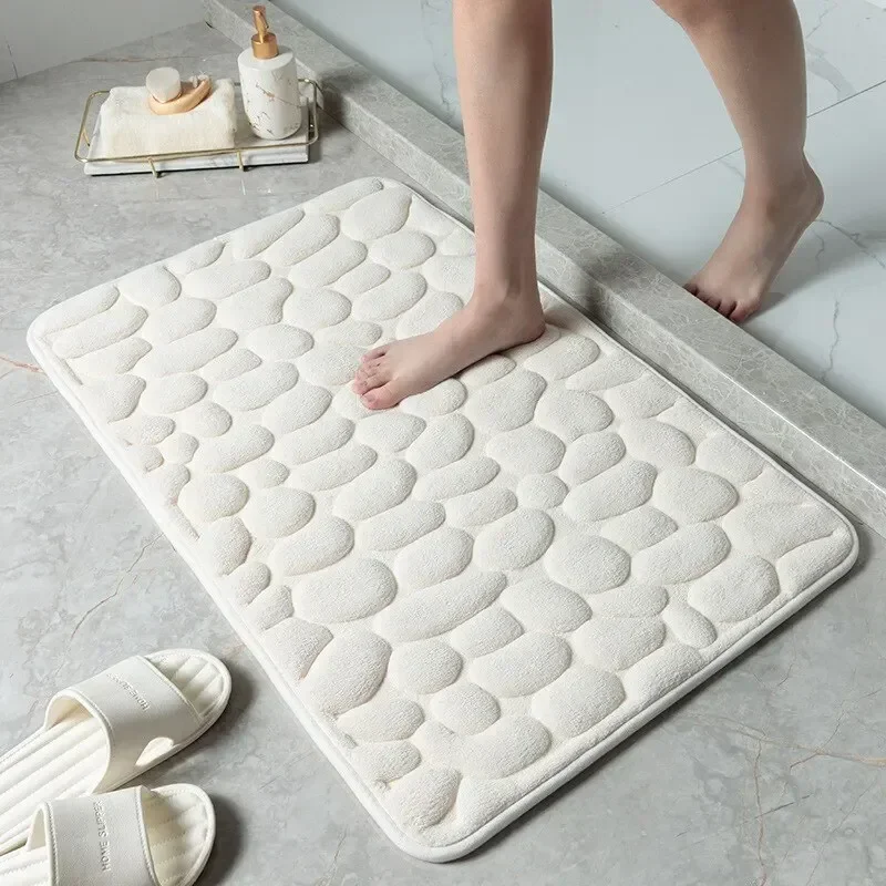 

Foot Mat Coral Fleece Floor Mat Household Memory Foam Non-Slip Bathroom Kitchen Mat Thickened Absorbent Floor Mat Door Mat Rugs