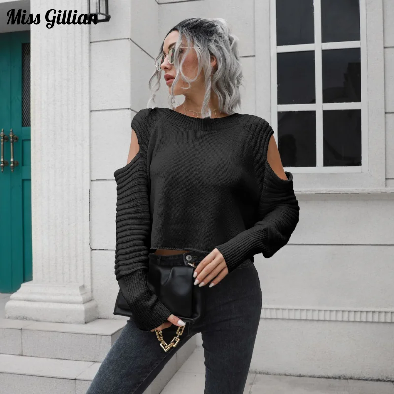 White Sweater Off Shoulder Pullovers Women Autumn Winter Solid Loose Hollow Out Long Sleeve Knitted Sweater Women's Clothing
White Sweater Off Shoulder Pullovers Women Autumn Winter Solid Loose Hollow Out Long Sleeve Knitted Sweater Women's Clothing