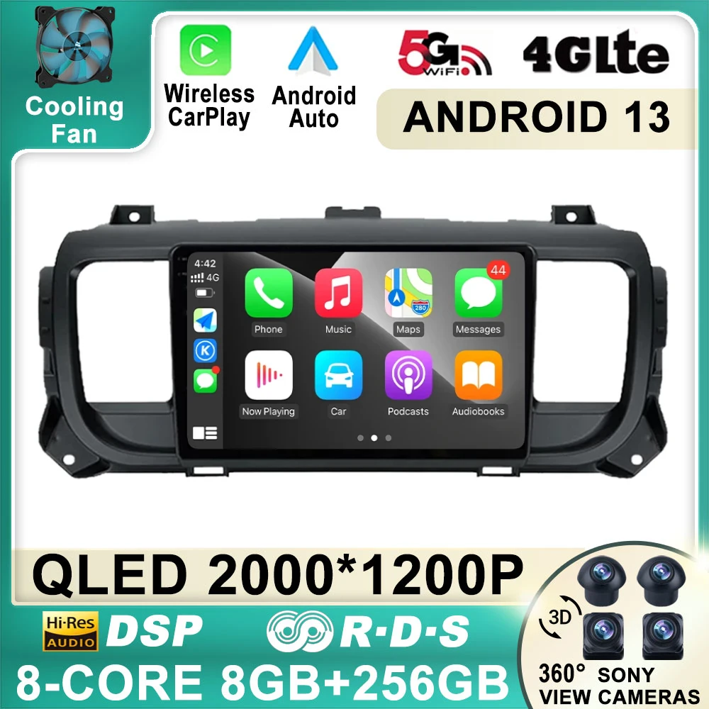 

Android 13 For Citroen Jumpy III 3 SpaceTourer 1 For Peugeot Expert 3 2016 - 2021 Car Radio Multimedia Video Player Navigation