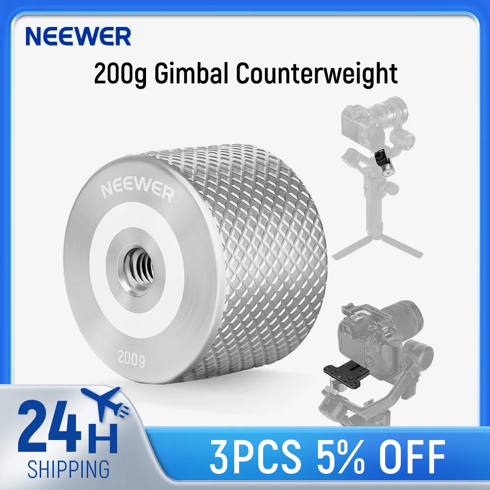 NEEWER 200g Gimbal Counterweight for Balancing Camera Long Lenses, Compatible with Tilta SmallRig Counter Weight Clamp DJI
NEEWER 200g Gimbal Counterweight for Balancing Camera Long Lenses, Compatible with Tilta SmallRig Counter Weight Clamp DJI