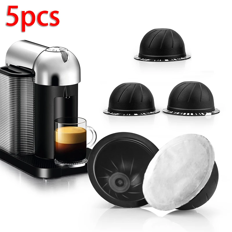 5PCS Reusable Coffee Capsules Cup Refillable Coffee Capsule Refilling Filter Coffeeware Accessories For Nespresso Vertuo
5PCS Reusable Coffee Capsules Cup Refillable Coffee Capsule Refilling Filter Coffeeware Accessories For Nespresso Vertuo