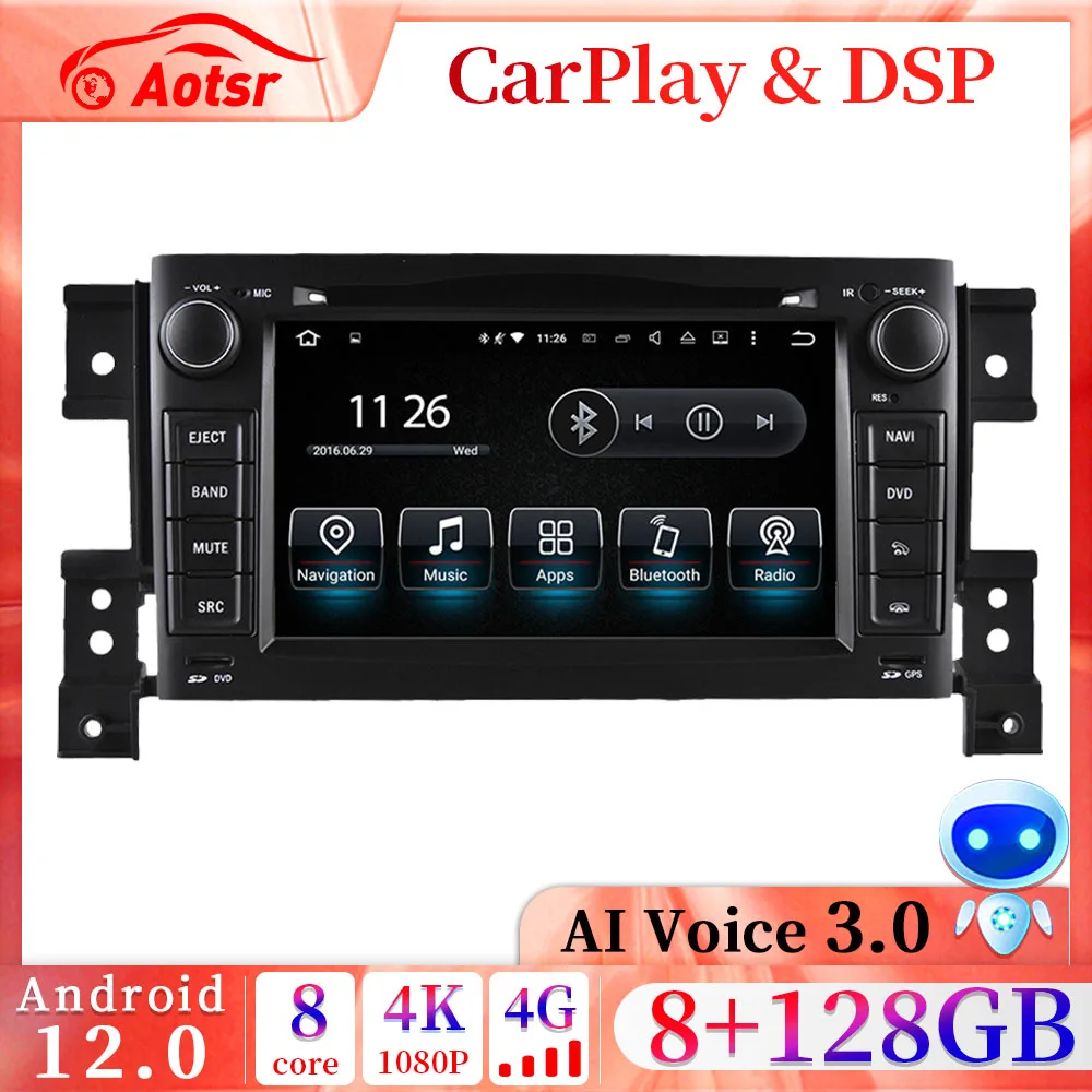 4 + 64 ГБ для Suzuki Grand Vitara 2005-2012 Android 12 PX6 Автомагнитола стерео магнитофон WIFI BT GPS головное устройство RDS DVD плеер
4 + 64 ГБ для Suzuki Grand Vitara 2005-2012 Android 12 PX6 Автомагнитола стерео магнитофон WIFI BT GPS головное устройство RDS DVD плеер