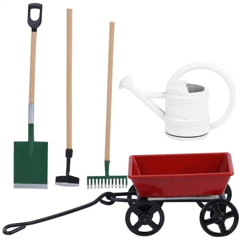 1/12 Doll House Gardening Box Farming Tools Model for Garden Decor Accessories Five-piece set , iron kettle cart
1/12 Doll House Gardening Box Farming Tools Model for Garden Decor Accessories Five-piece set , iron kettle cart