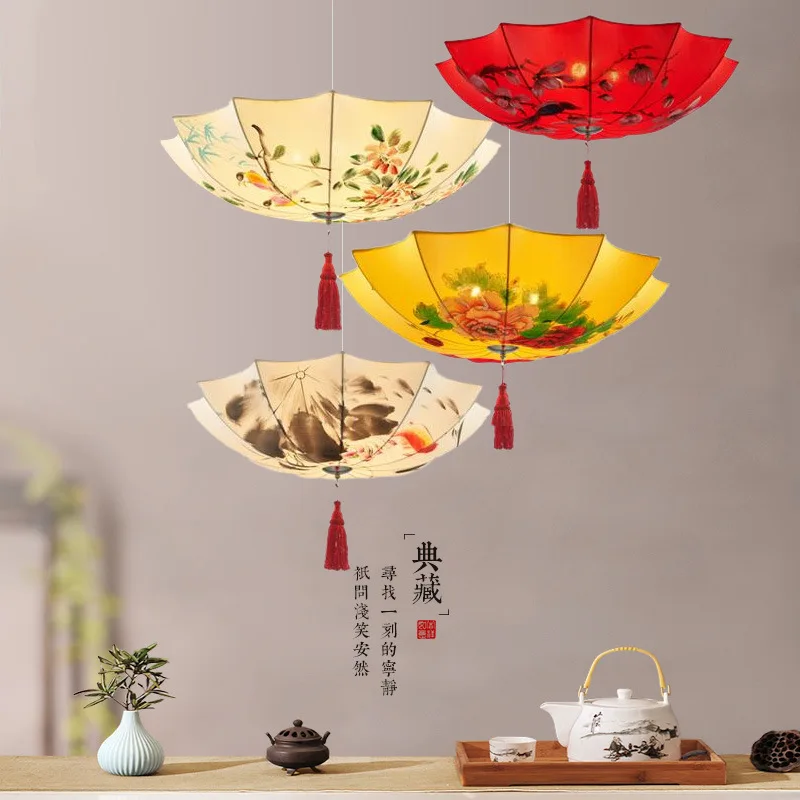 Hand-painted fabric antique chandelier hot pot restaurant umbrella lamp New Chinese tea house restaurant B&B decorative lamp
Hand-painted fabric antique chandelier hot pot restaurant umbrella lamp New Chinese tea house restaurant B&B decorative lamp