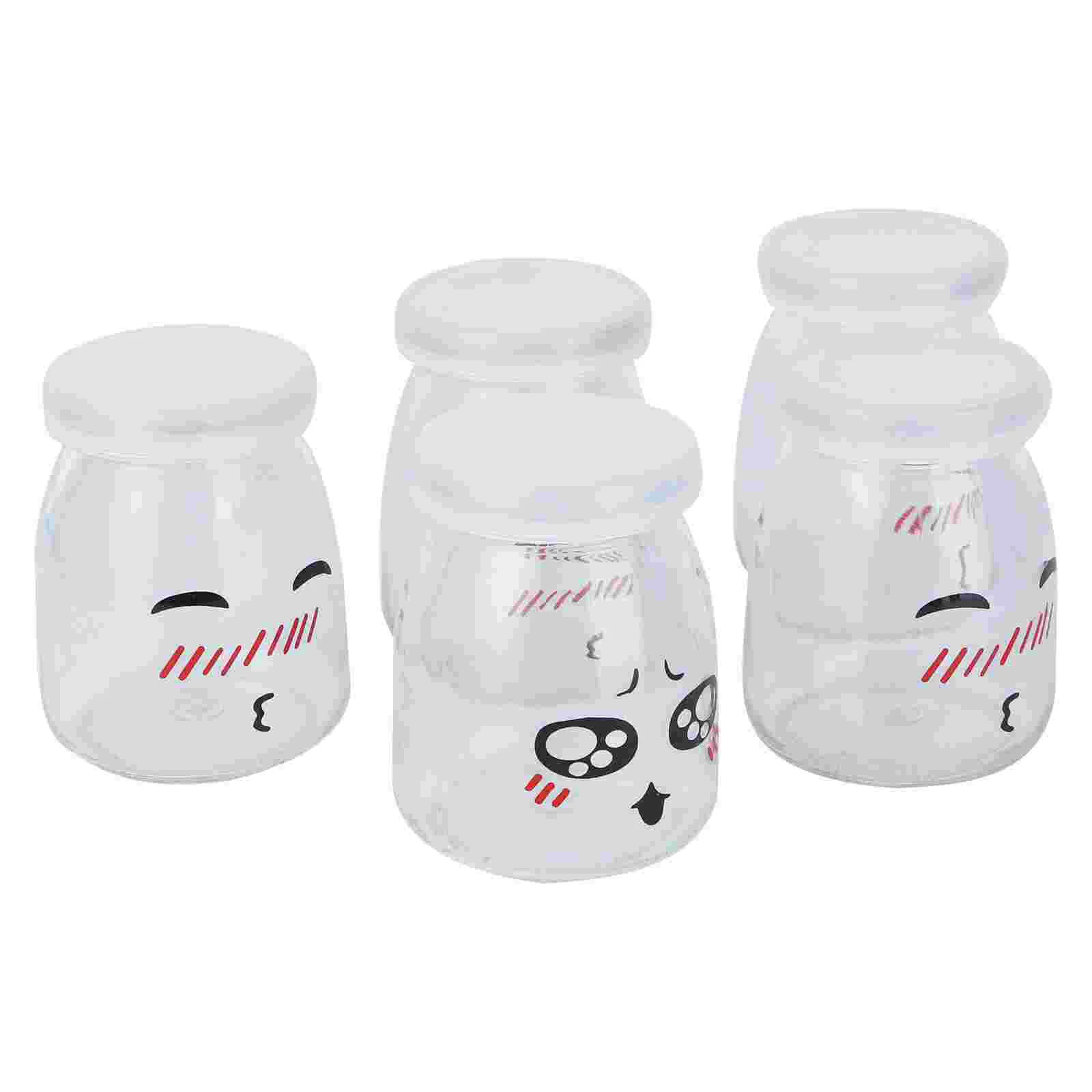 5 Pcs Dessert Cups Container Milk Bottle Jelly Jars Pudding Glass Yogurt with Lid
5 Pcs Dessert Cups Container Milk Bottle Jelly Jars Pudding Glass Yogurt with Lid