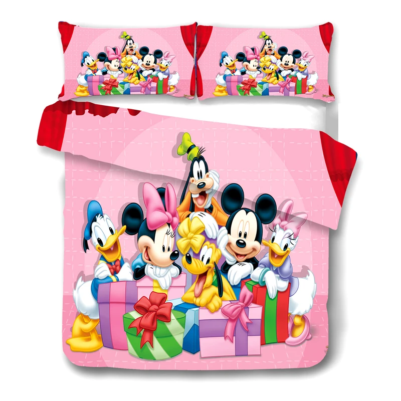 Наборы постельного белья Disney с Микки Маусом, пододеяльник, наволочка, домашний текстиль, подарочные детские комплекты белья для кровати, большого размера
Наборы постельного белья Disney с Микки Маусом, пододеяльник, наволочка, домашний текстиль, подарочные детские комплекты белья для кровати, большого размера