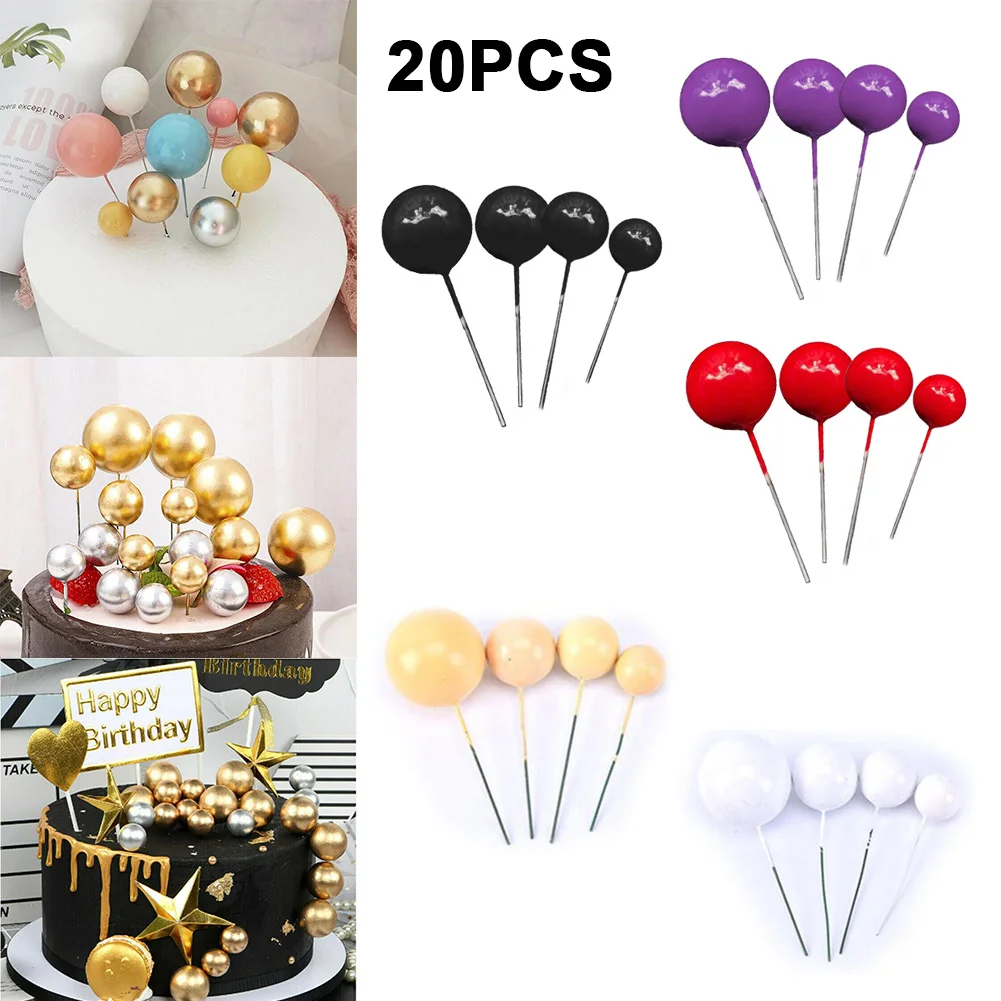 20pcs Ball Cake Topper Creative Gold Silver Lovely Ball Birthday Party Cupcake Topper Decor DIY Cake Insert Picks Decoration
20pcs Ball Cake Topper Creative Gold Silver Lovely Ball Birthday Party Cupcake Topper Decor DIY Cake Insert Picks Decoration