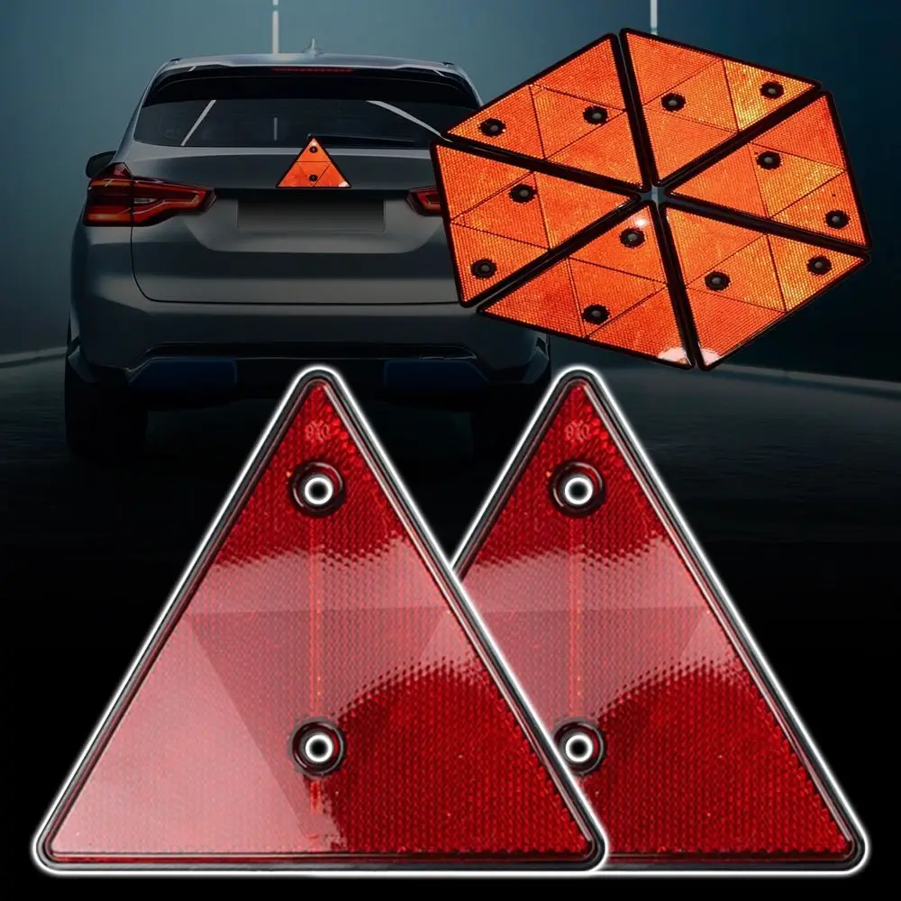 

Motorcycle Caravan Safety Mark Gate Posts Warning Tape Triangular Reflectors Car Reflective Strips Safety Reflector Screw Fit