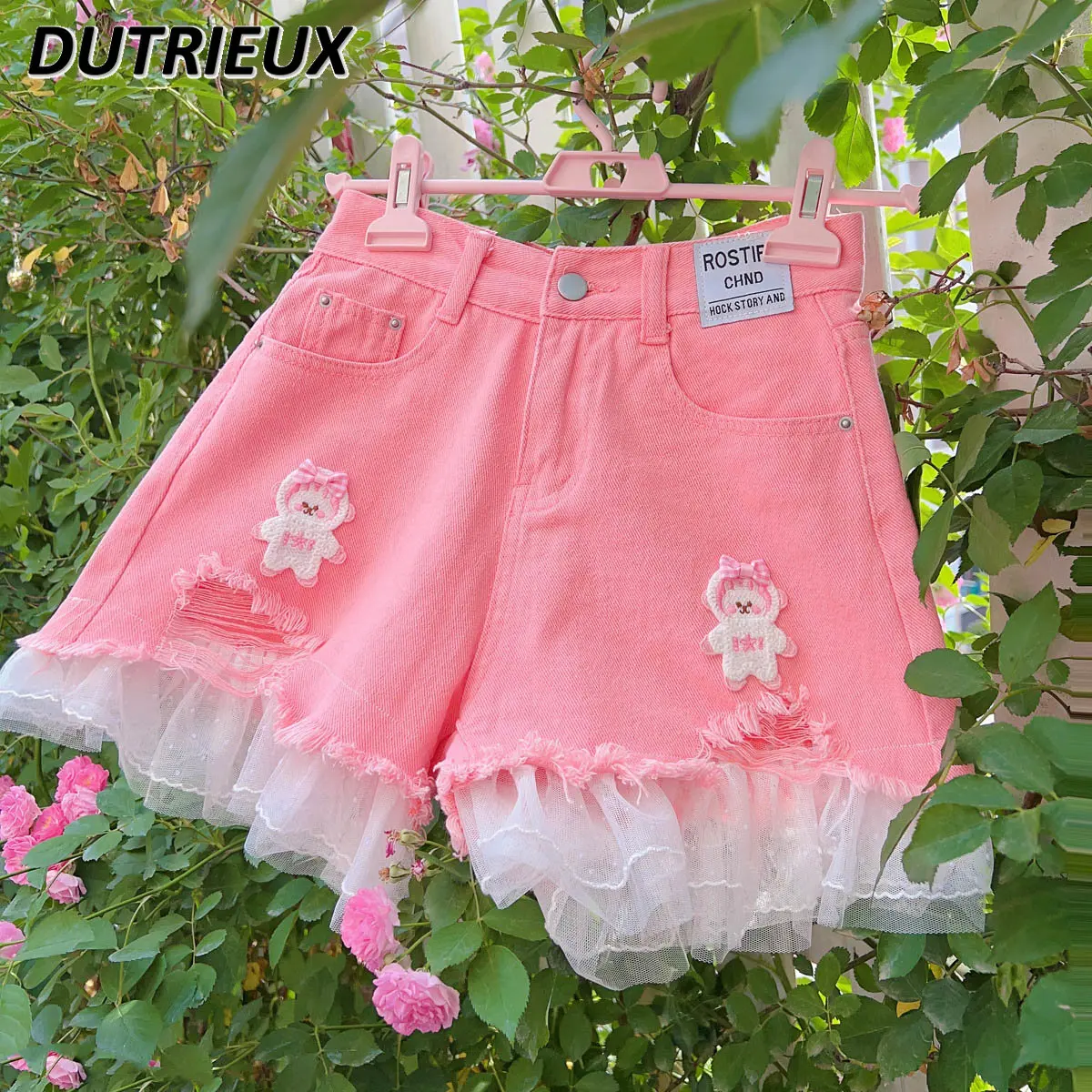 Новинка лета 2023, короткие брюки в Корейском стиле, женские горячие брюки, кружевные супер-сказочные розовые прямые джинсовые шорты А-силуэта с высокой талией, джинсы
Новинка лета 2023, короткие брюки в Корейском стиле, женские горячие брюки, кружевные супер-сказочные розовые прямые джинсовые шорты А-силуэта с высокой талией, джинсы