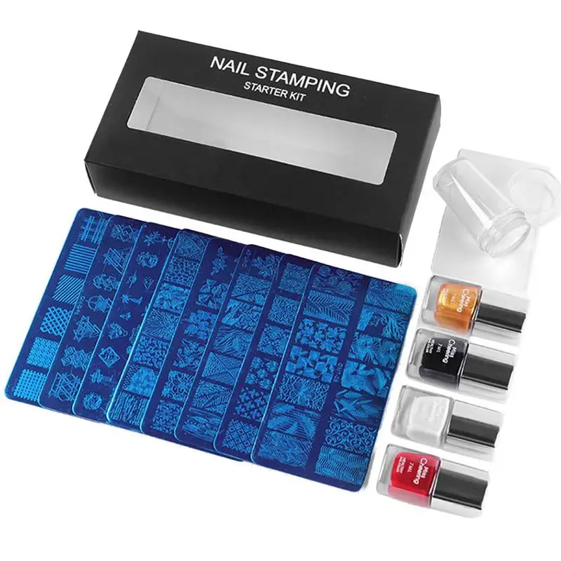 Nail Stamp Plates Set Nail Stamper Fingernail Stamp Polish Set Seal Printing Steel Plate Nail Polish Nail Kit DIY Design
Nail Stamp Plates Set Nail Stamper Fingernail Stamp Polish Set Seal Printing Steel Plate Nail Polish Nail Kit DIY Design