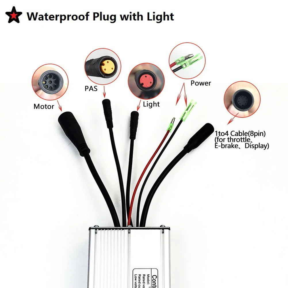 KT-22A Controller Cycling With Light Line 36/48V 9 Tubes Square Wave Controller Waterproof Connector Brand New
KT-22A Controller Cycling With Light Line 36/48V 9 Tubes Square Wave Controller Waterproof Connector Brand New