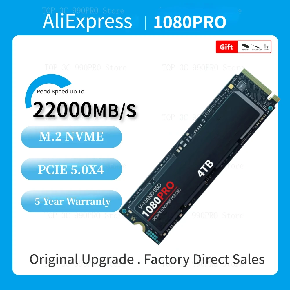 Original high speed M2 NVME SSD 1TB 2TB 4TB SSD Drive Internal SSD M.2 PCIe 4.0X4 Hard Disk for Notebook Desktop PS5 PS4
Original high speed M2 NVME SSD 1TB 2TB 4TB SSD Drive Internal SSD M.2 PCIe 4.0X4 Hard Disk for Notebook Desktop PS5 PS4