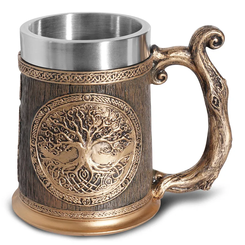 Nordic Mythology Yggdrasil Mug Stainless Steel Resin Mugs Coffee Cup Viking Tankard Retro Mug Bar Party Gift
Nordic Mythology Yggdrasil Mug Stainless Steel Resin Mugs Coffee Cup Viking Tankard Retro Mug Bar Party Gift