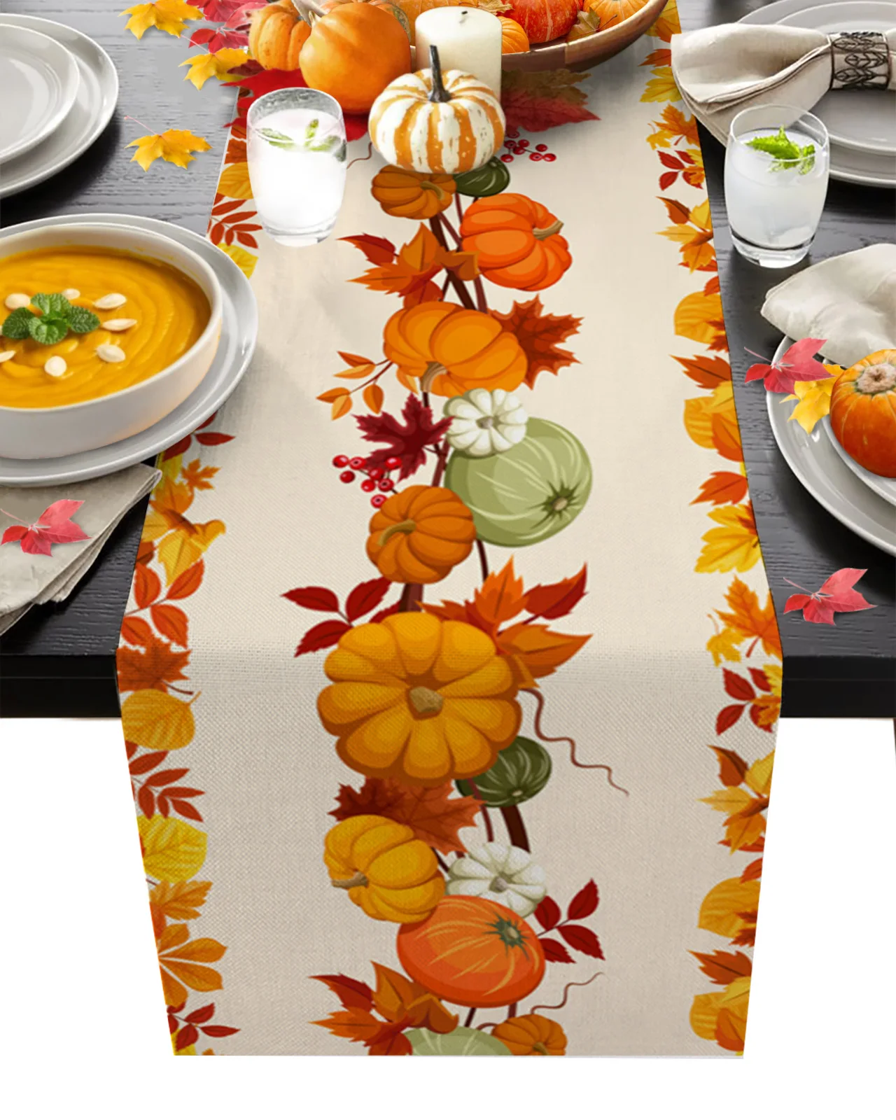 Thanksgiving Pumpkin Maple Leaf Linen Table Runner Kitchen Table Decoration Farmhouse Dining Table Cloth Wedding Party Decor
Thanksgiving Pumpkin Maple Leaf Linen Table Runner Kitchen Table Decoration Farmhouse Dining Table Cloth Wedding Party Decor