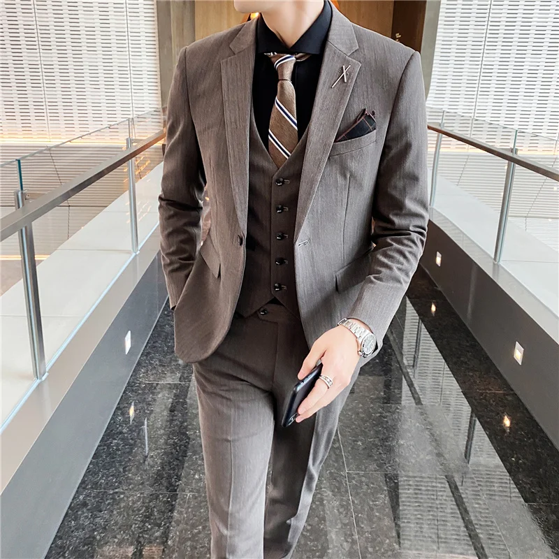 5XL(Jacket + Vest + pants) Gentleman classic Fashion striped Men's formal Business Slim suit 3 piece suit Groom wedding dress
5XL(Jacket + Vest + pants) Gentleman classic Fashion striped Men's formal Business Slim suit 3 piece suit Groom wedding dress