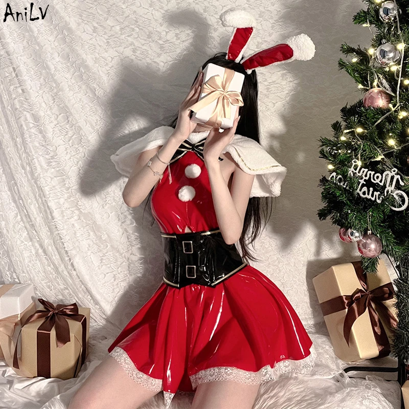 AniLV Anime Idol Groups Stage Show Bunny Leather Dress Unifrom Women New Year's Day Carnival Outfits Costumes Cosplay
AniLV Anime Idol Groups Stage Show Bunny Leather Dress Unifrom Women New Year's Day Carnival Outfits Costumes Cosplay