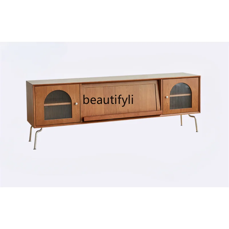 

Индивидуальный скандинавский ретро шкаф для телевизора из массива дерева кофейный столик в современном простом стиле для маленькой квартиры гостиной дома