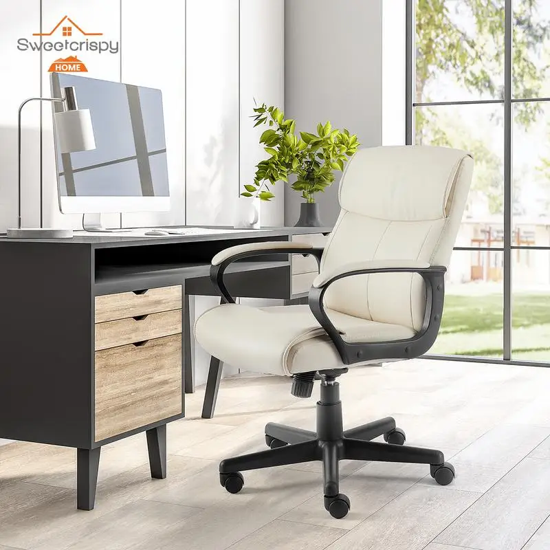 Sweetcrispy Home Furnitesk Chair with Armrests, Height Adjustable Home Chair, 360-Degree Swivel, Lumbar Support, PU Leather
Sweetcrispy Home Furnitesk Chair with Armrests, Height Adjustable Home Chair, 360-Degree Swivel, Lumbar Support, PU Leather