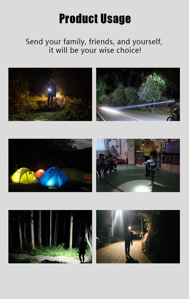 Generic Mini Portable Torch 4 CORE P50 LED USB Rechargeable Torch 3