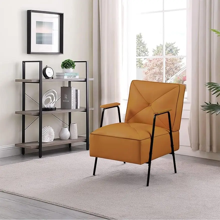 Стул для акцента OUllUO, современный стул среднего века с подлокотниками, стул для чтения из искусственной кожи с металлическими ножками, мягкий удобный диван-стул
Стул для акцента OUllUO, современный стул среднего века с подлокотниками, стул для чтения из искусственной кожи с металлическими ножками, мягкий удобный диван-стул