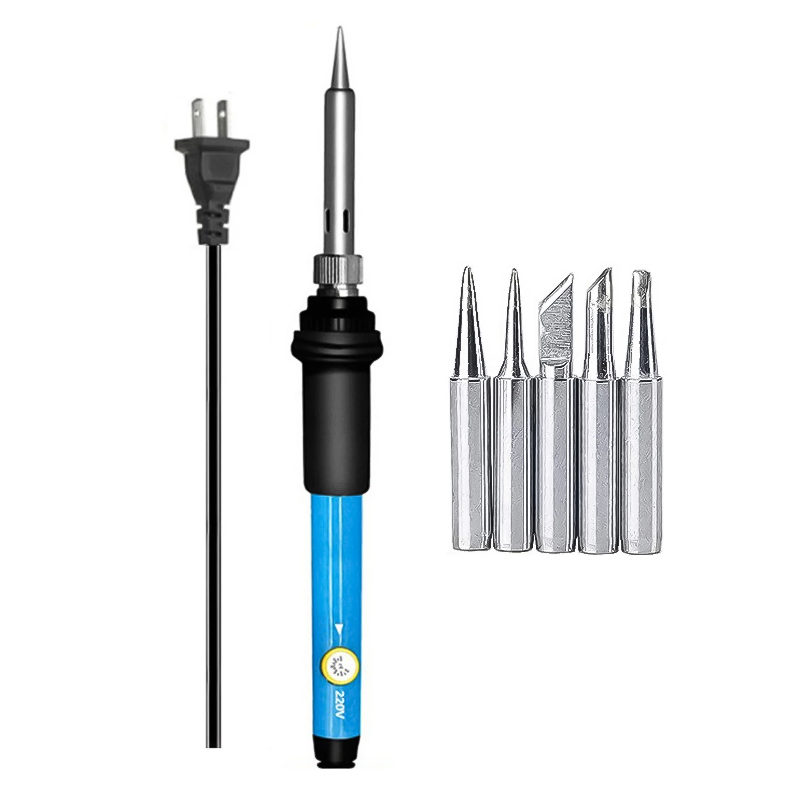 1pc Straight-in Temperature-adjustable Soldering Iron With 5pcs Iron Heads Plug-In 110V/220V Soldering Iron Replacement Set
1pc Straight-in Temperature-adjustable Soldering Iron With 5pcs Iron Heads Plug-In 110V/220V Soldering Iron Replacement Set