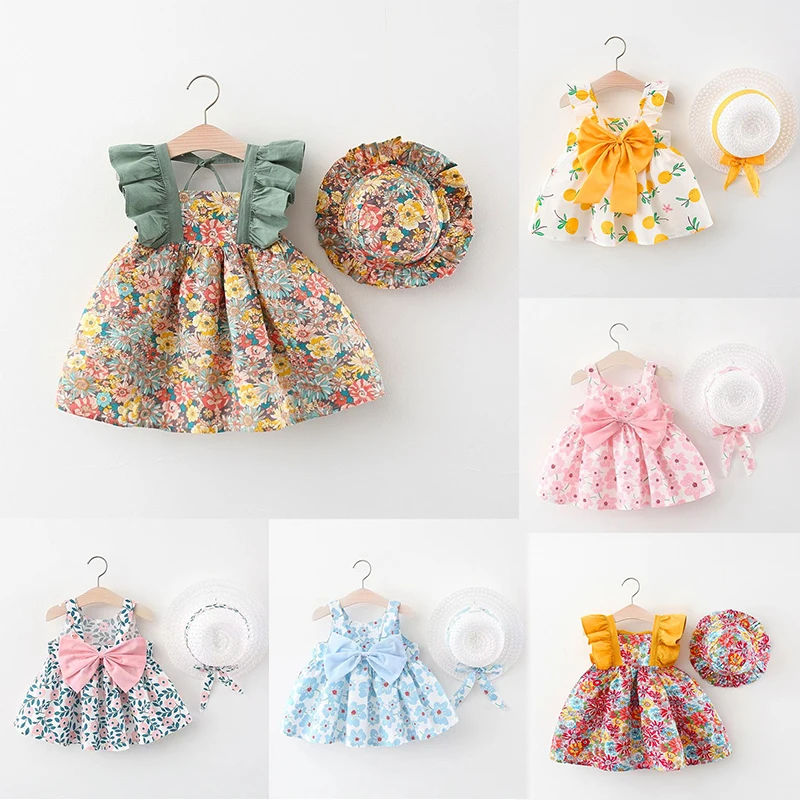 Summer Clothes Baby Girl Beach Dresses Casual Fashion Print Cute Bow Flower Princess Dress Newborn Clothing Set
Summer Clothes Baby Girl Beach Dresses Casual Fashion Print Cute Bow Flower Princess Dress Newborn Clothing Set